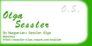 olga sessler business card